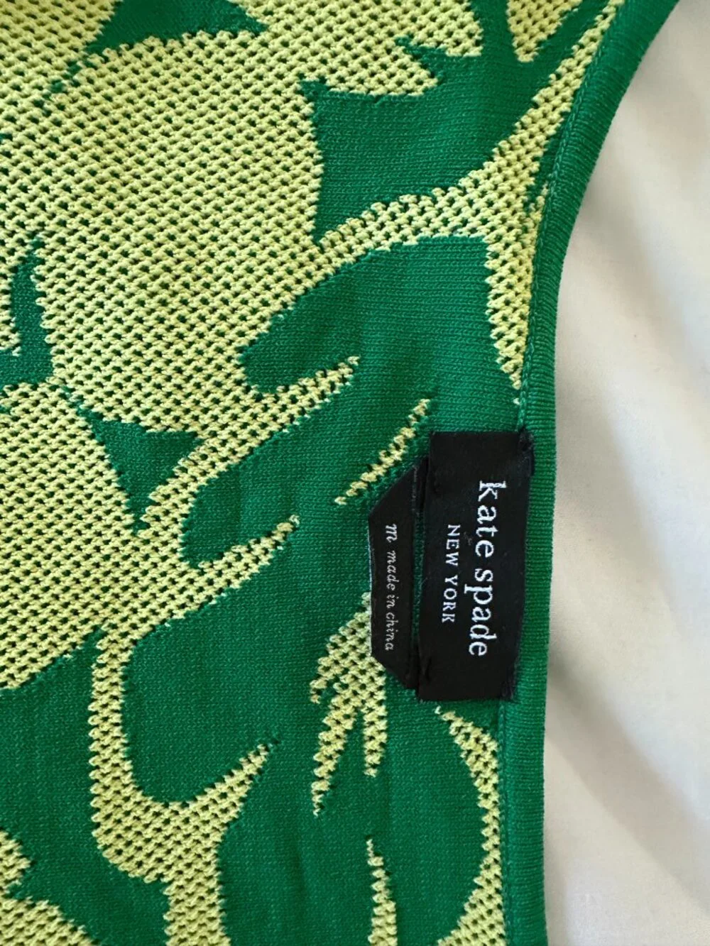Kate Spade Tropical Foliage Knit 2-Piece Crop Top & Shorts Set - Medium